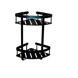 High Density Double Corner Shelves – Black N169